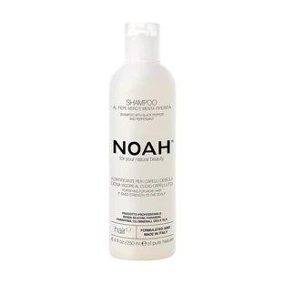 NOAH Champú Fortificante, champú con pimienta negra y menta, 250 ml