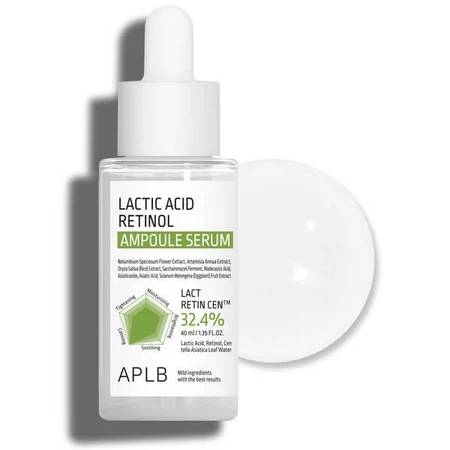 APLB Milchsäure-Retinol-Ampulle, glättendes Serum mit Milchsäure und Retinol, 40 ml