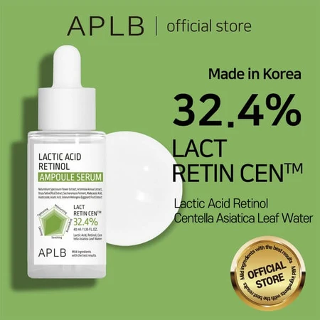 APLB Milchsäure-Retinol-Ampulle, glättendes Serum mit Milchsäure und Retinol, 40 ml