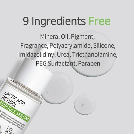 APLB Milchsäure-Retinol-Ampulle, glättendes Serum mit Milchsäure und Retinol, 40 ml
