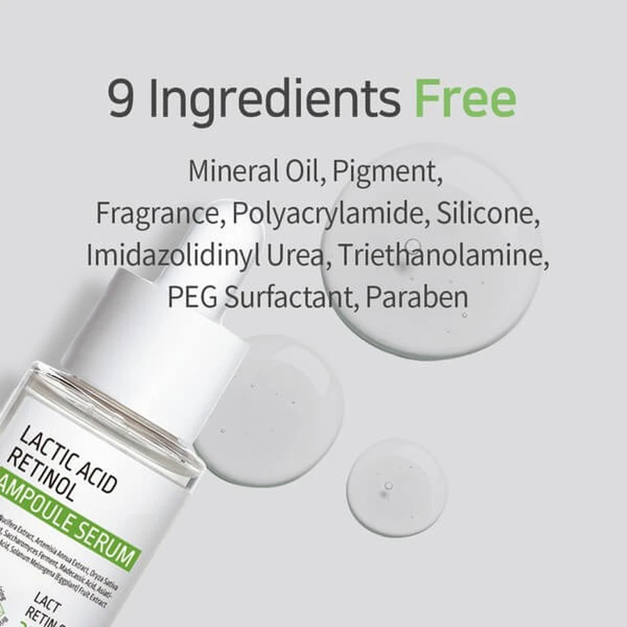 APLB Milchsäure-Retinol-Ampulle, glättendes Serum mit Milchsäure und Retinol, 40 ml