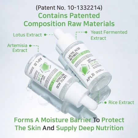 APLB Milchsäure-Retinol-Ampulle, glättendes Serum mit Milchsäure und Retinol, 40 ml