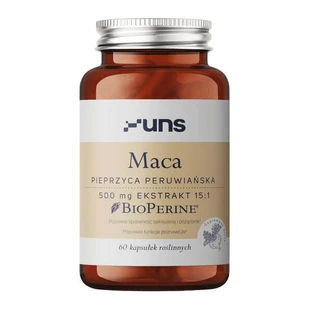 Uns Maca + Bioperine, capsules, 60 pcs.