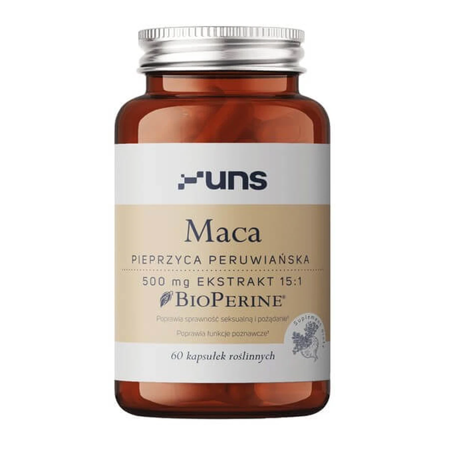 Uns Maca + Bioperine, capsules, 60 pcs.