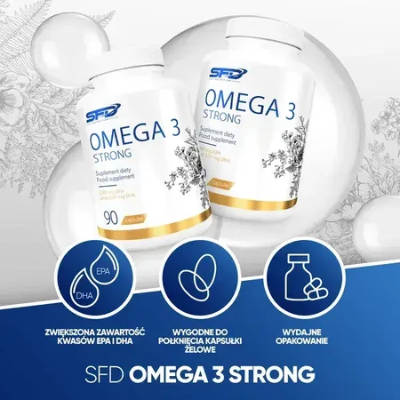 Set van 2x SFD Omega 3 Sterk, capsules, 90 stuks.