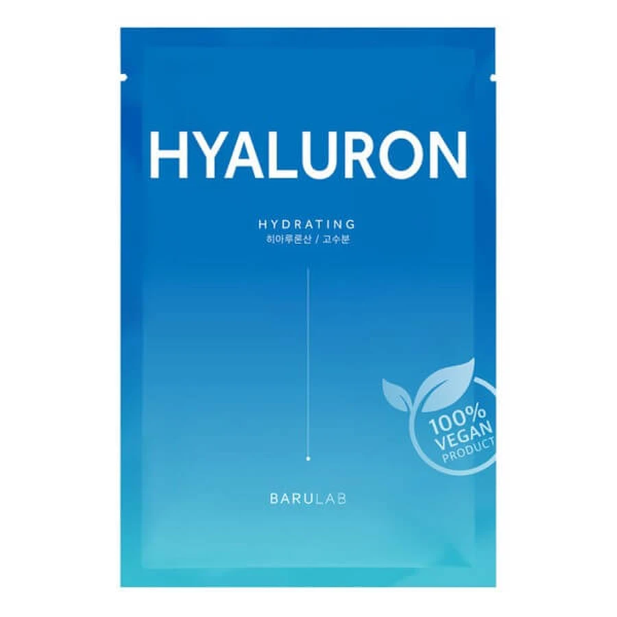 Barulab Hyaluron, Blattmaske mit Hyaluronsäure, 23 g