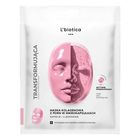 L'biotica, Kollagenmaske mit PDRN in Mikrokapseln, Spannung und Straffung, 1 Stk.