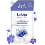 Luxja Creamy &amp; Zachte, hydraterende vloeibare zeep, Lijnzaad en Rijstmelk, navulling, 900 ml