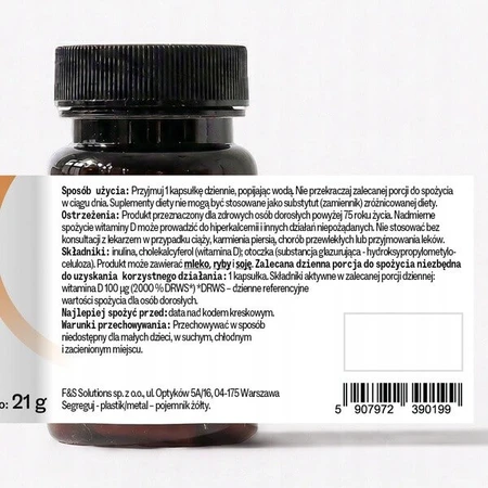 Sundose Vitamin D3 4000 IU, capsules, 60 pcs.