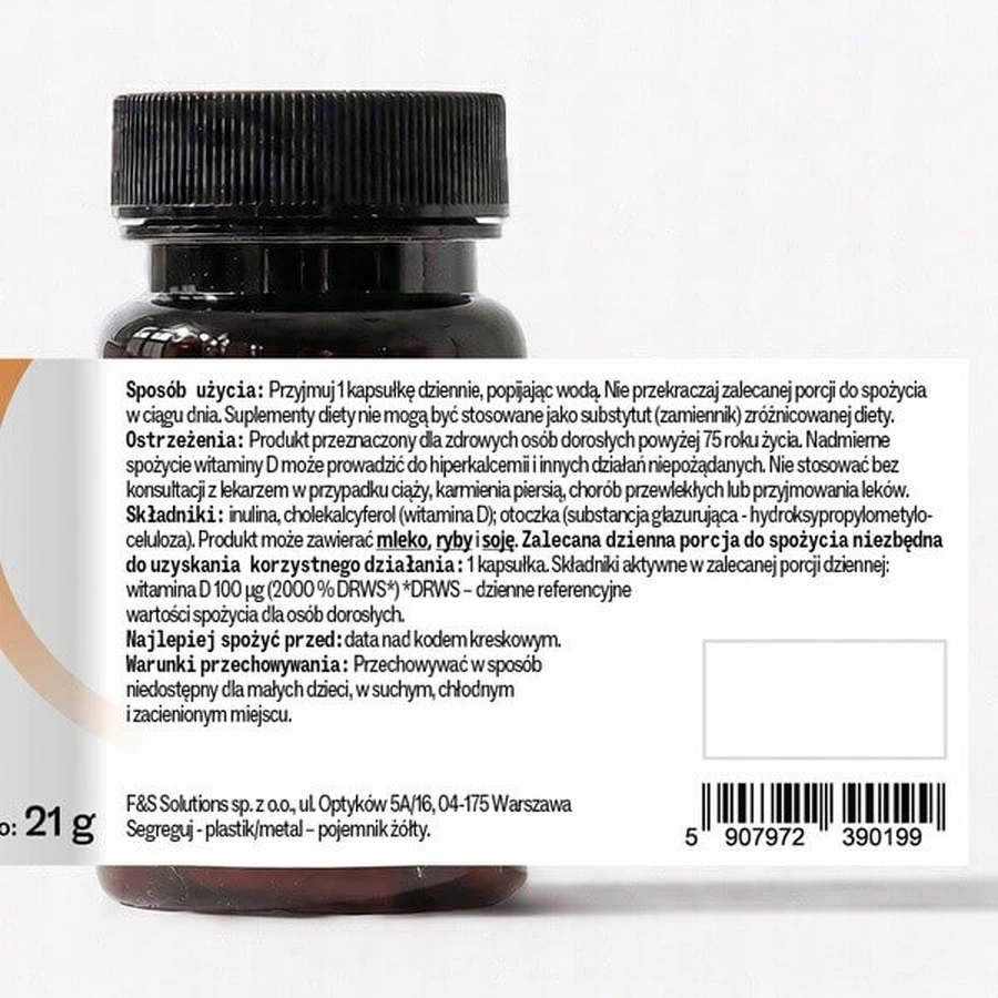 Sundose Vitamin D3 4000 IU, capsules, 60 pcs.