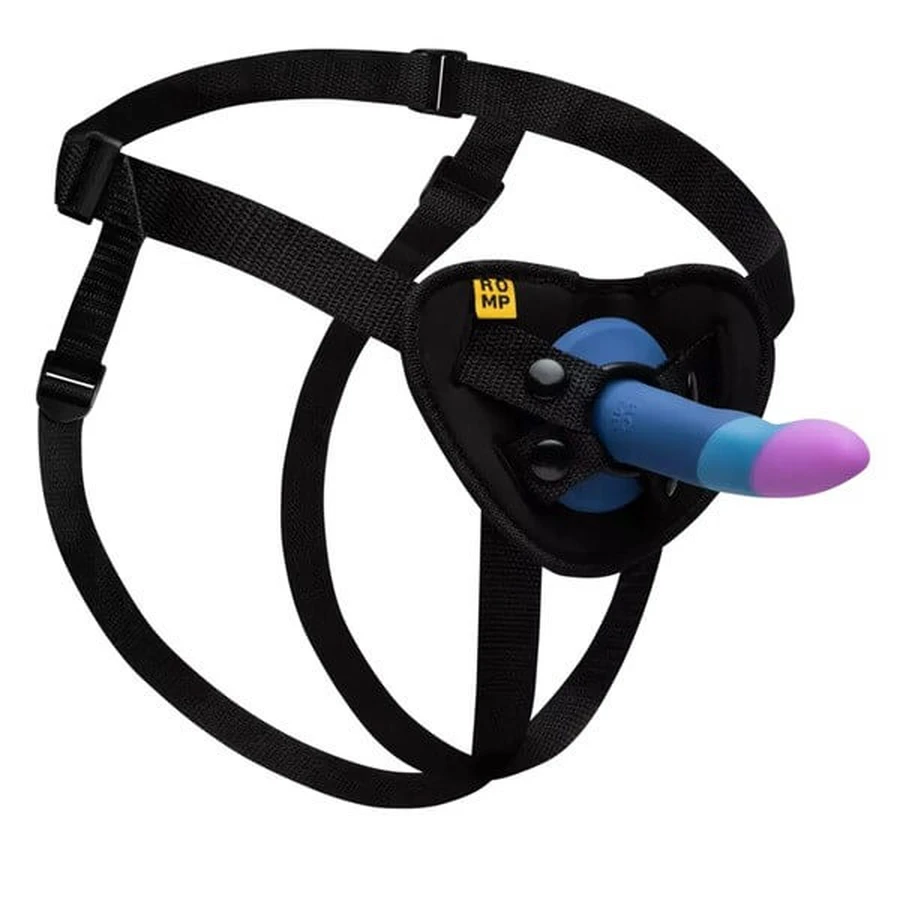 Romp Dildo Piccolo Pegging Kit, dildo met strap-on harnas, 1 stuk.
