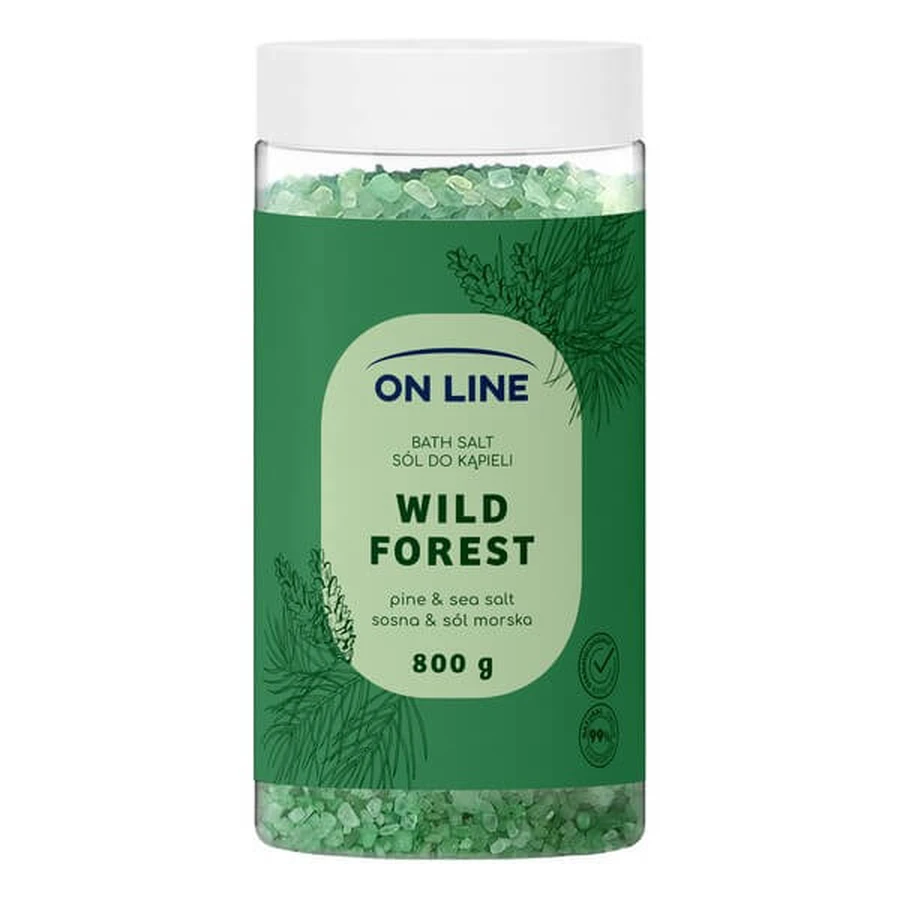 On Line Wild Forest, sal de baño, 800 g