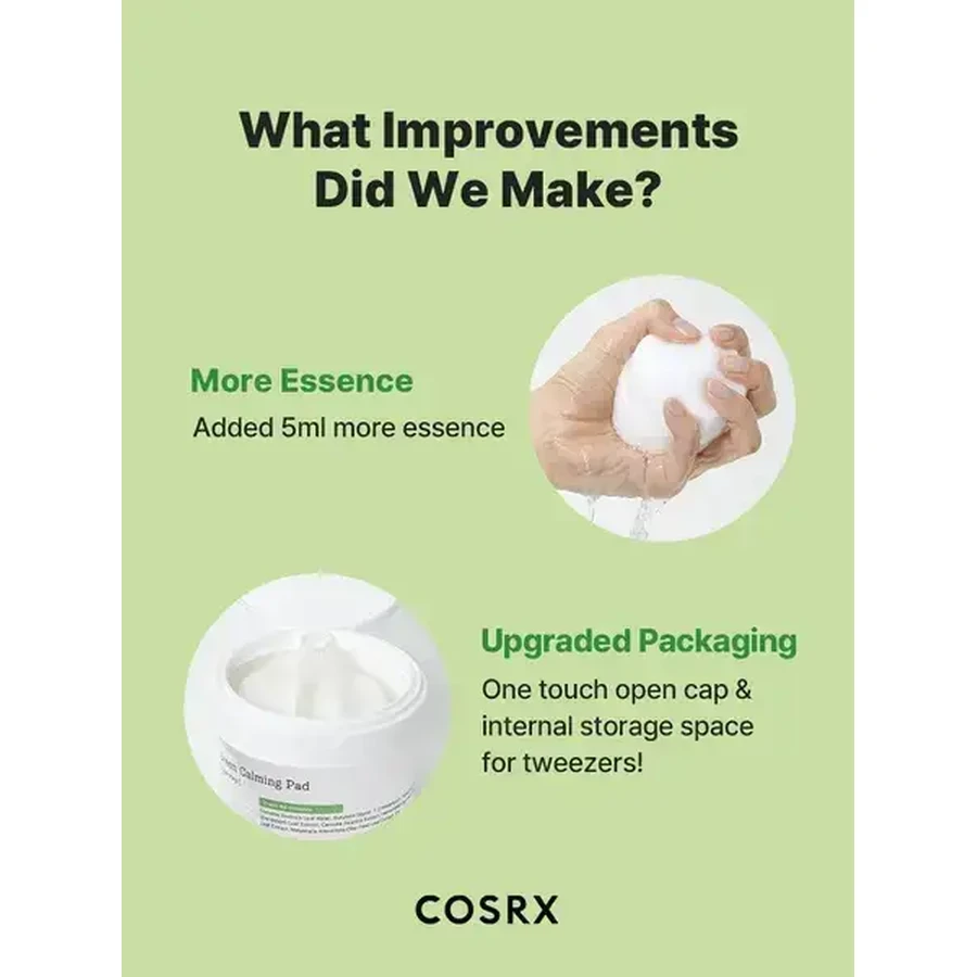 Cosrx One Step Green Calming Pad, tampons tonifiants pour le visage, 70 pcs.