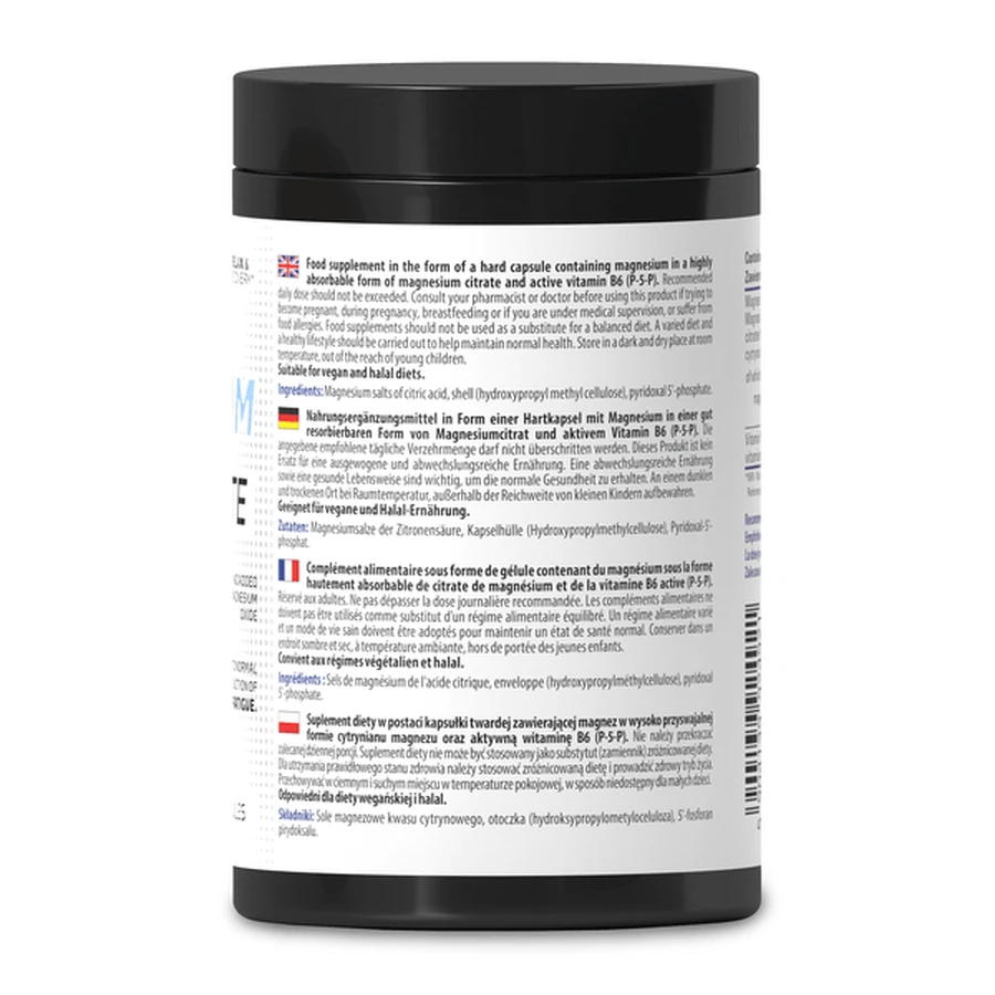 Skill Nutrition Magnesiumcitraat + B6, harde capsules, 90 stuks.