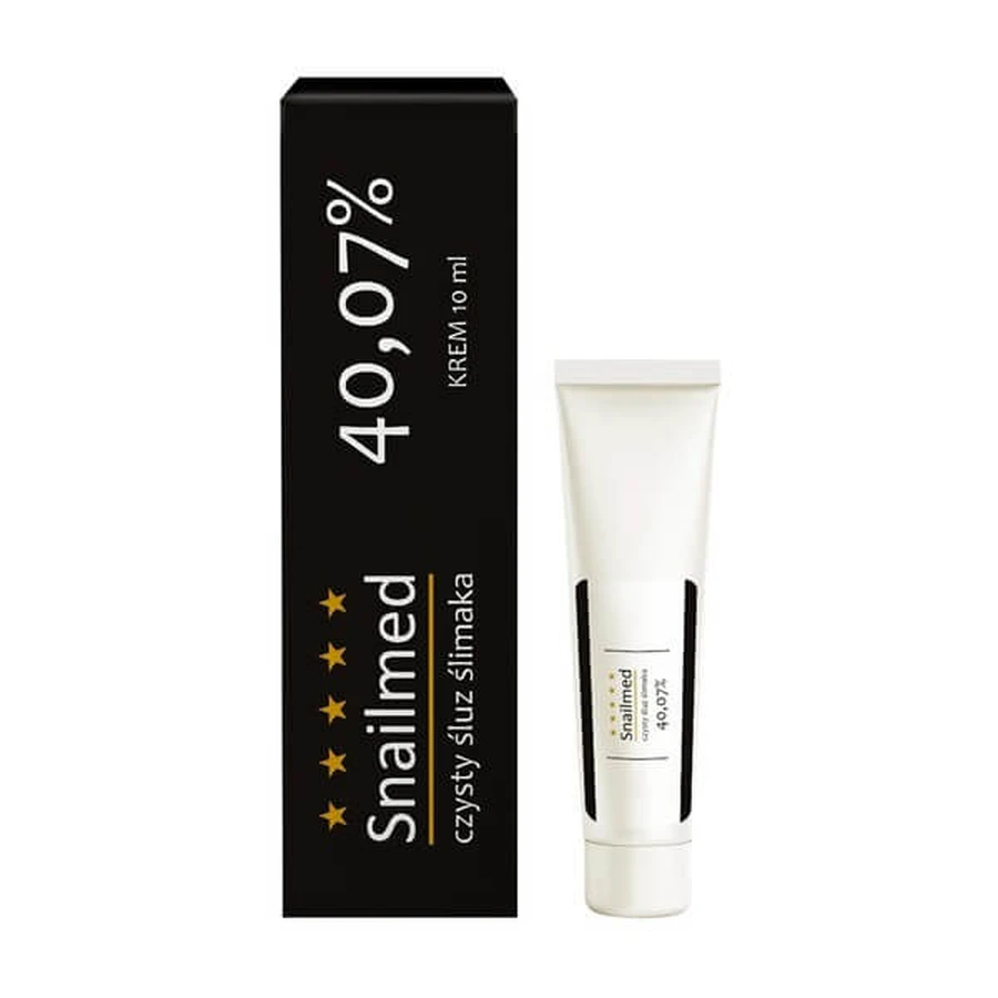 Snailmed, crème anti-âge pour le visage à base de perles noires, de mucus d'escargot naturel et d'acide hyaluronique, 10 ml