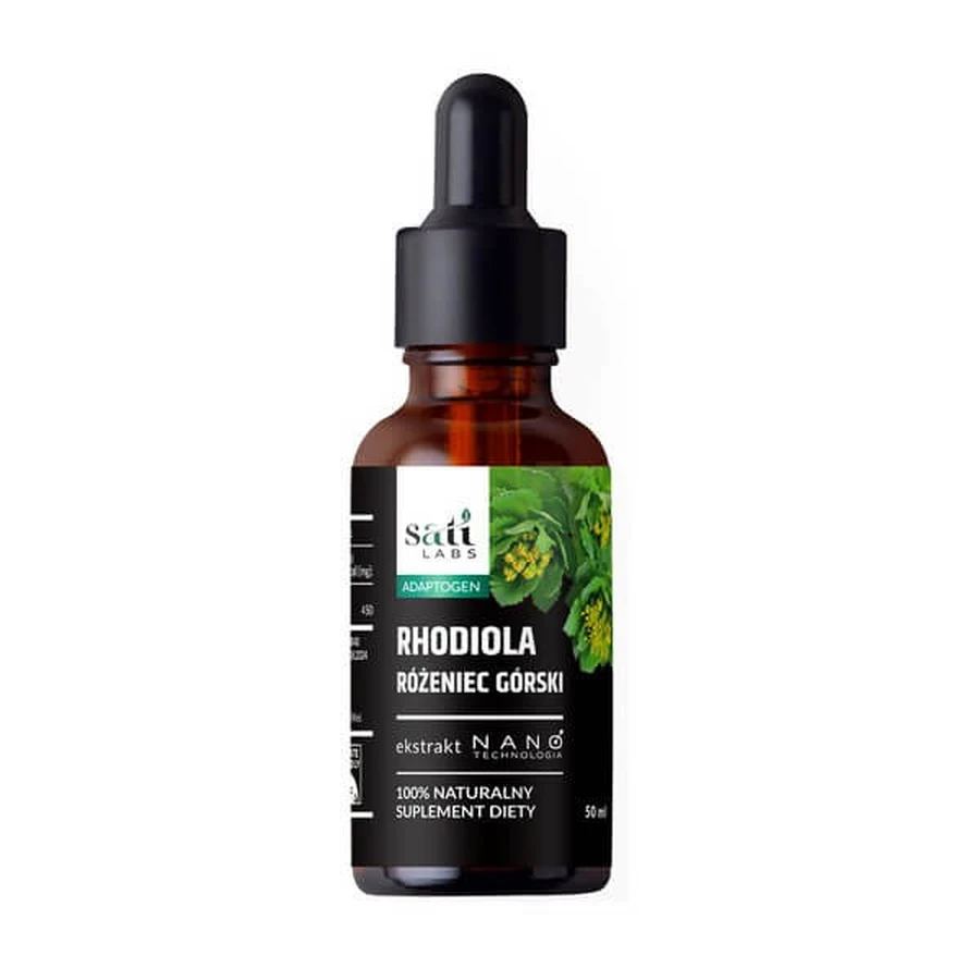 Sati Labs Adaptogen, Rhodiola Rosacea, gocce, 50 ml