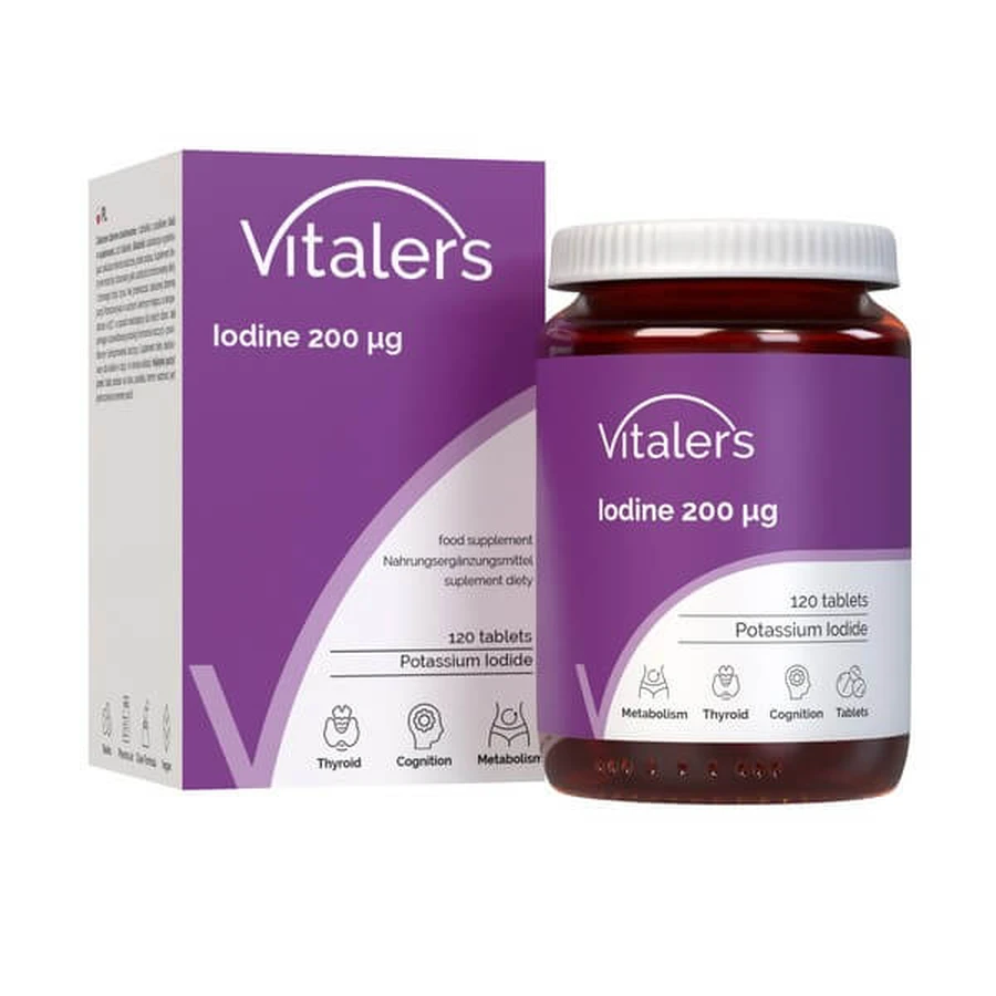 Vitalers Jod 200 mcg, Tabletten, 120 Stück.