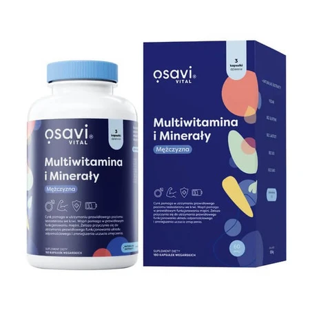 Osavi Multivitamin und Mineralien für Männer, Hartkapseln, 180 Stück.