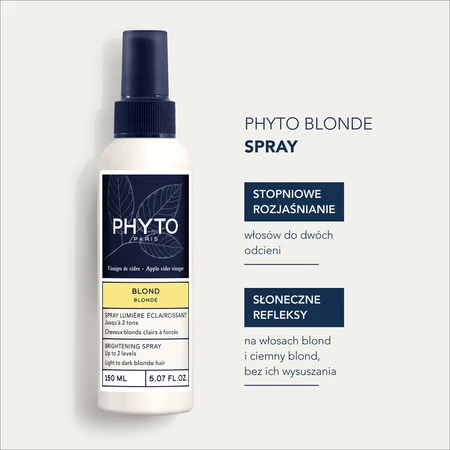 Phyto Blonde, spray iluminador para cabello rubio, 150 ml