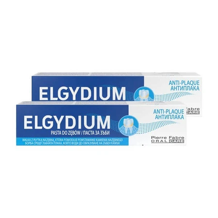 Set of 2 x Elgydium Anti Plaque, toothpaste, 75 ml