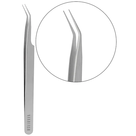 Nanolash Curved Eyelash Tweezers, gebogene Wimpernpinzette, 1 Stk.