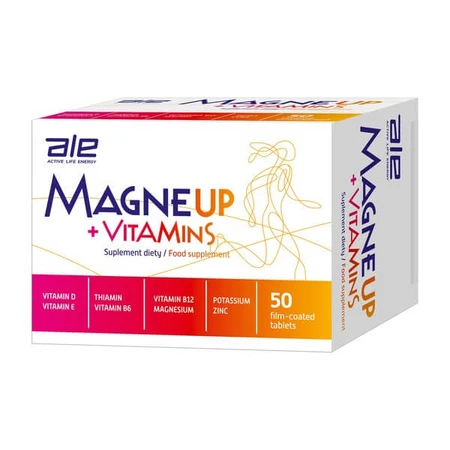 ALE MagneUp + Vitaminas, comprimidos, 50 uds.