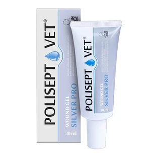 Polisept Vet Wound Gel Silver Pro, gel dressing for dogs and cats, 30 ml.