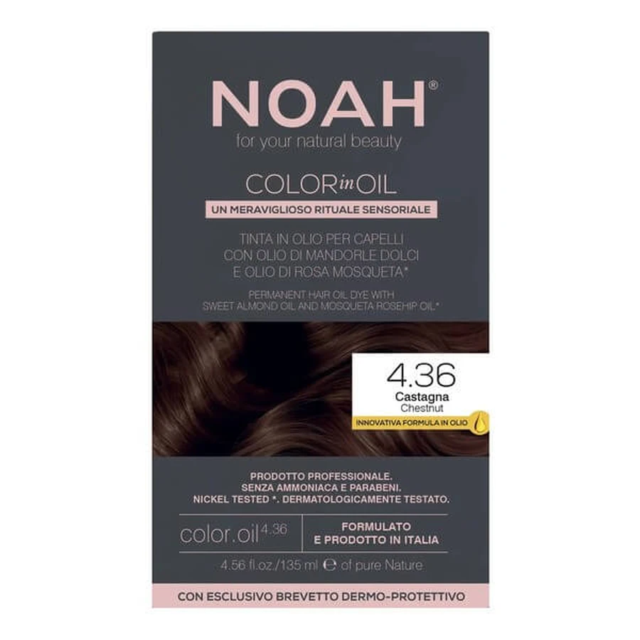 NOAH Color in Oil, tinte para el cabello, 4.36 Castaño, 135 ml