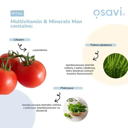 Osavi Multivitamin and Minerals Male, hard capsules, 90 pcs.