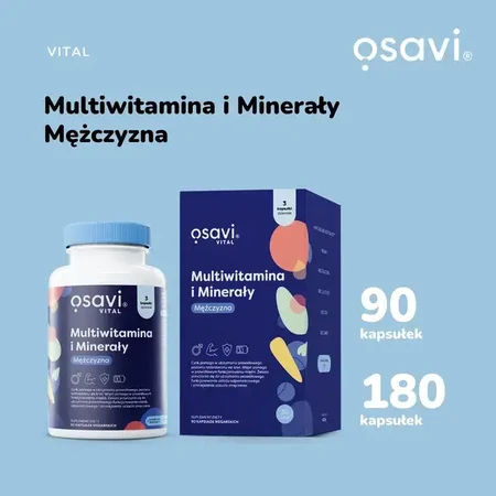 Osavi Multivitamin and Minerals Male, hard capsules, 90 pcs.