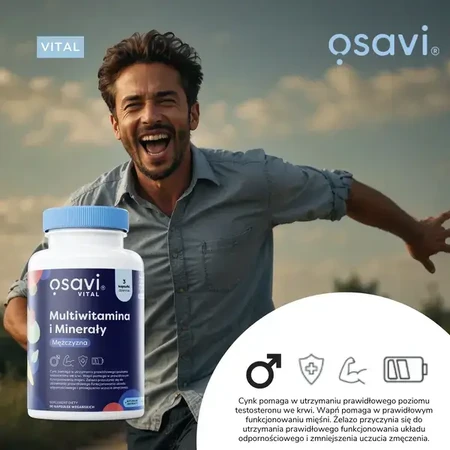 Osavi Multivitamin and Minerals Male, hard capsules, 90 pcs.