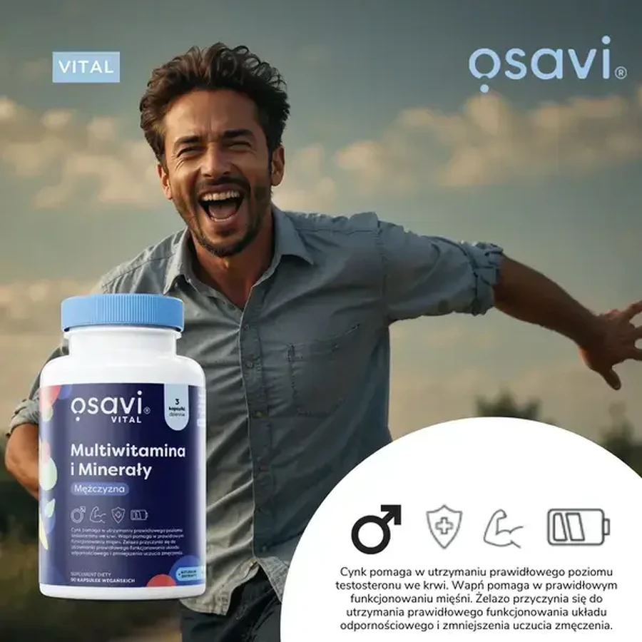 Osavi Multivitamin and Minerals Male, hard capsules, 90 pcs.
