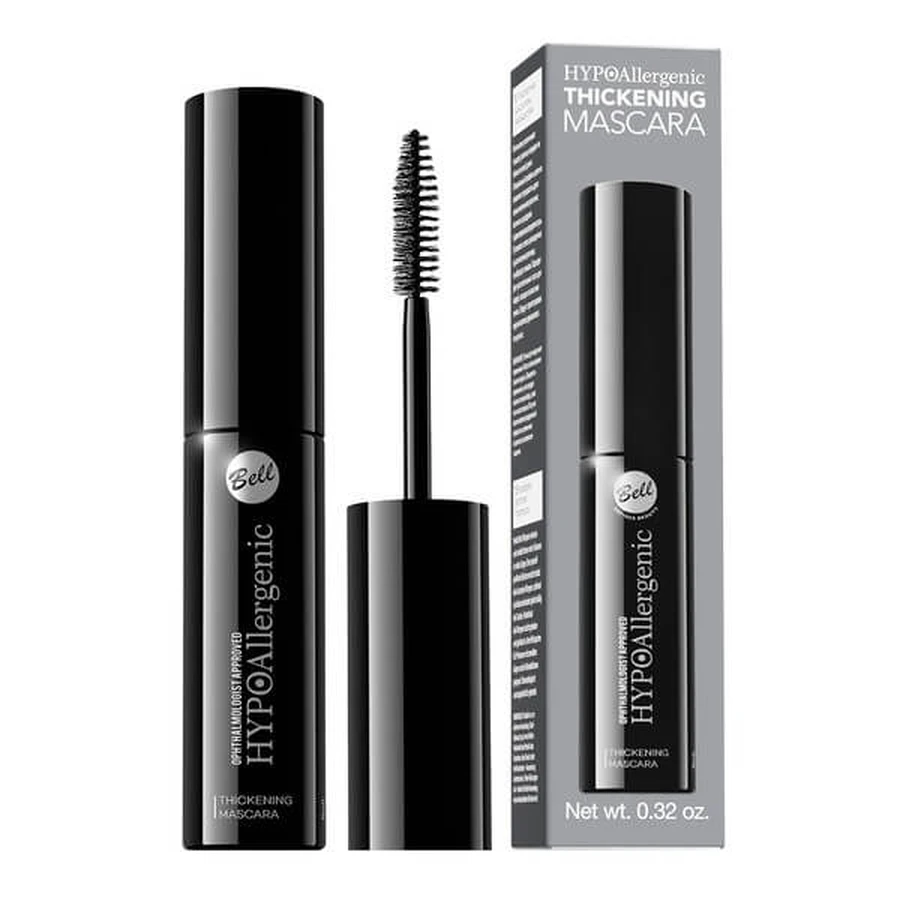 Bell HypoAllergenic, Thickening Mascara, máscara de pestañas intensiva, 9 g