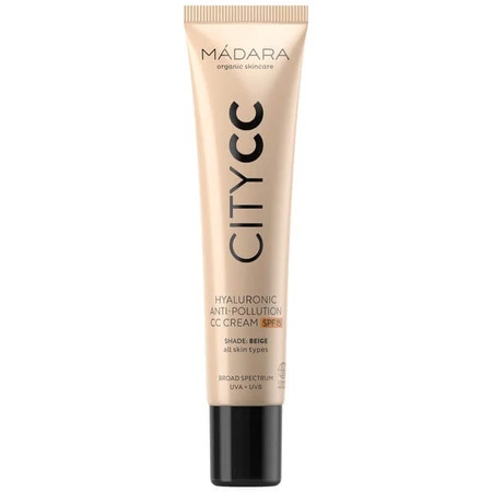 Madara Hyaluronic Anti-Pollution CC Cream SPF 15, color cream, Beige, 40 ml.