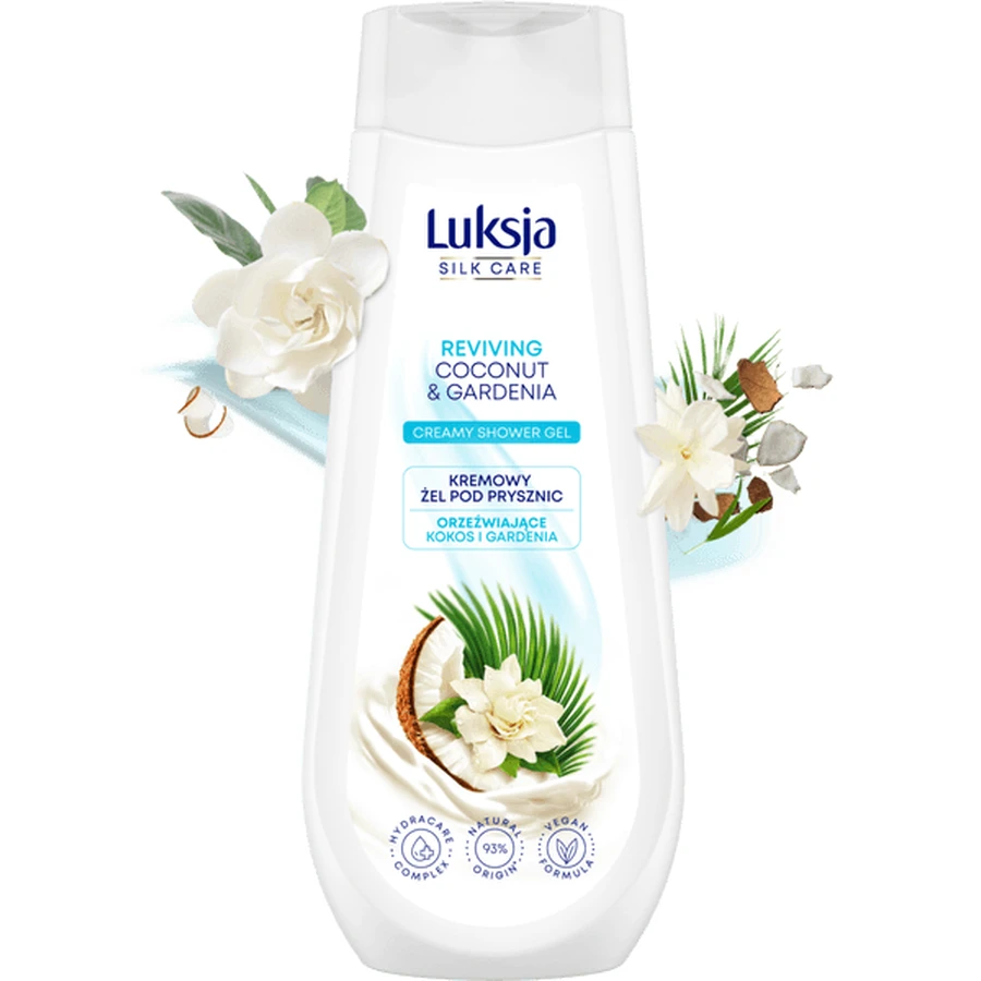 Luksja Silk Care, douchegel, kokosnoot &amp; gardenia, 500 ml