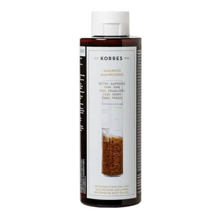 Korres, Shampoo mit Reisprotein und Lindenextrakt für dünnes Haar, 250 ml