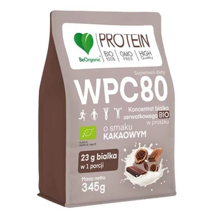 BeOrganic Protein WPC 80, powder, cocoa flavor, 345 g