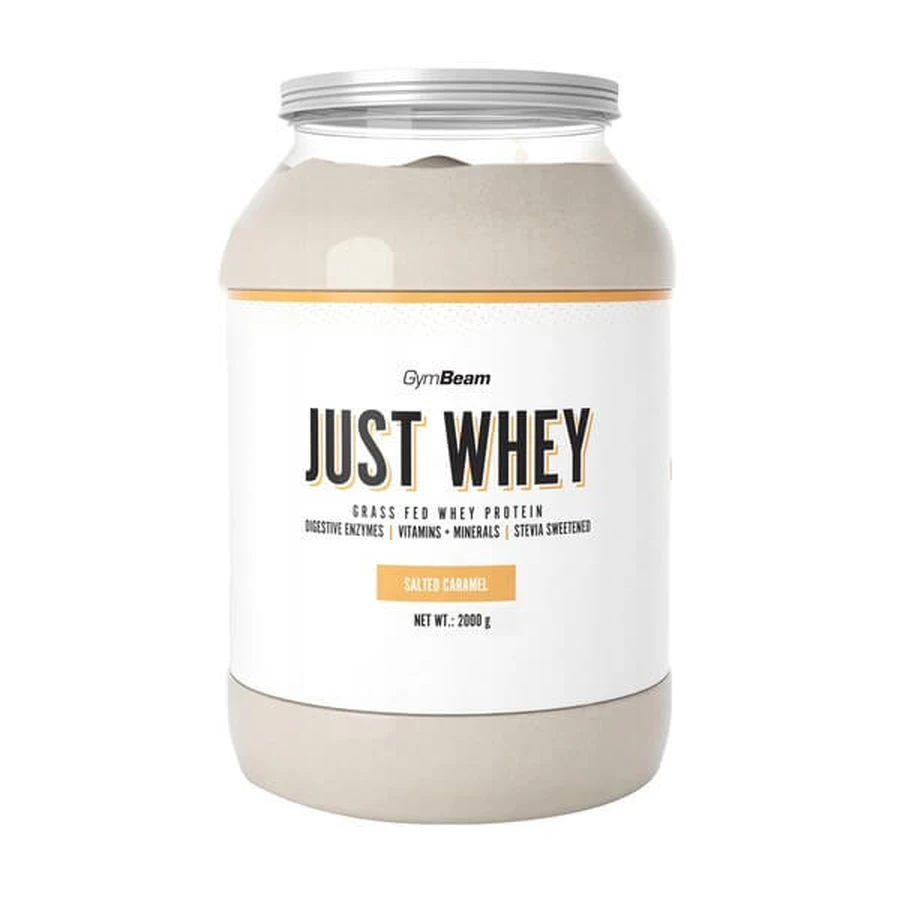 GymBeam Just Whey Protein Salted Caramel, poeder, gezouten karamelsmaak, 2000 g