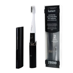 Vitammy Luna+, cepillo dental compacto sónico, negro, 1 ud.