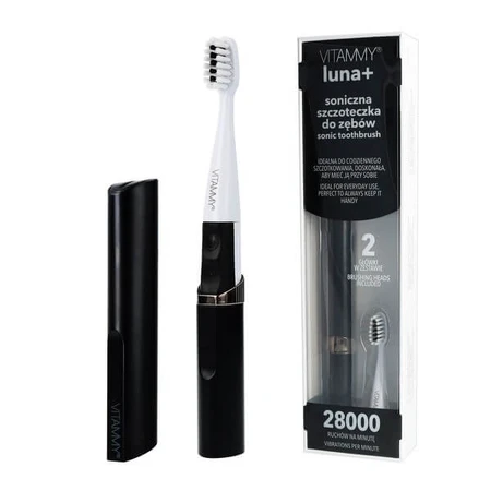 Vitammy Luna+, cepillo dental compacto sónico, negro, 1 ud.