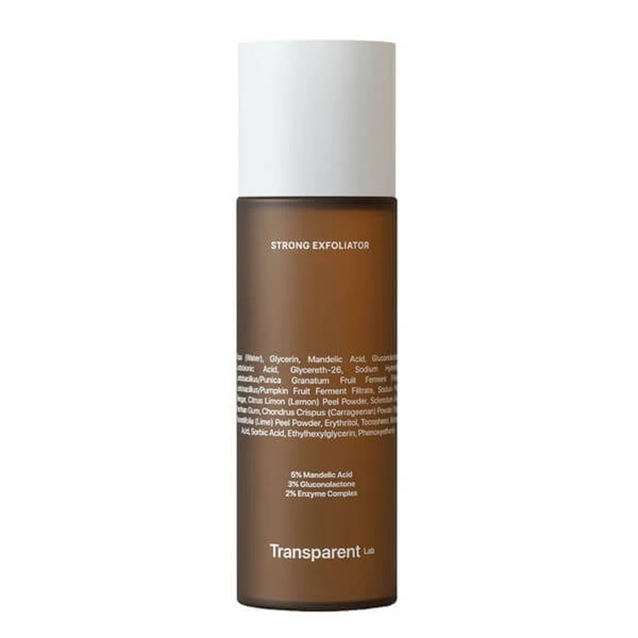 Transparent Lab, Strong Exfoliator, sterk exfoliërende toner met meerdere zuren, 130 ml