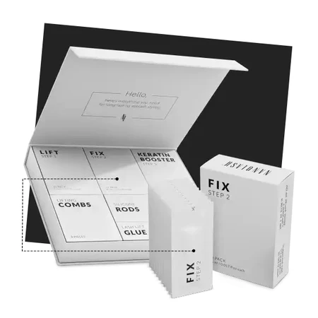 Nanolash Fix - Step 2, Neutralisator für Wimpernlifting und -laminierung, 0,5 ml x 10 Stück.
