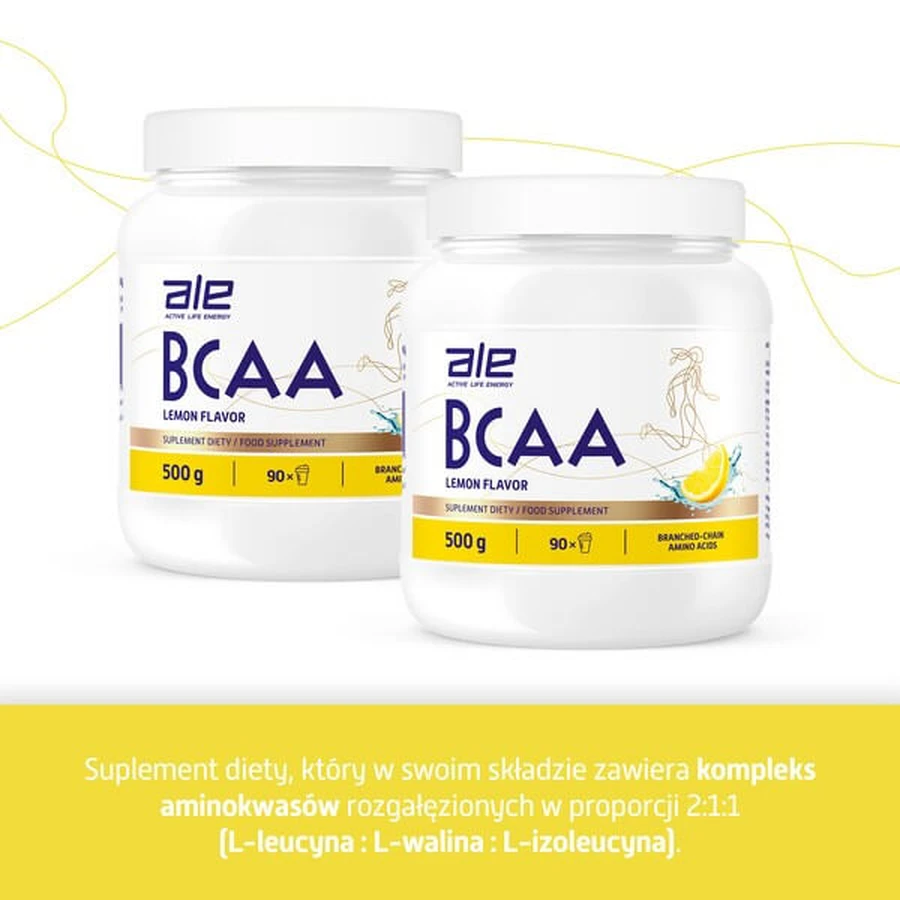 ALE BCAA Zitronengeschmack, Pulver, 500 g