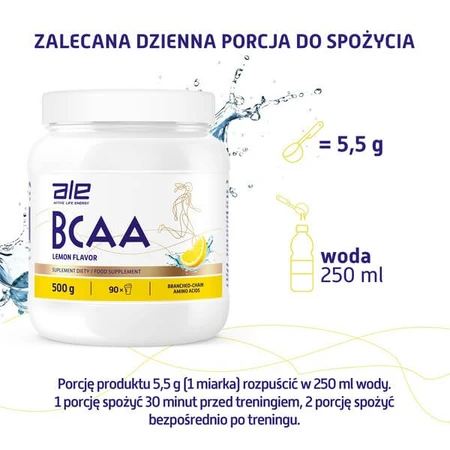 ALE BCAA Zitronengeschmack, Pulver, 500 g