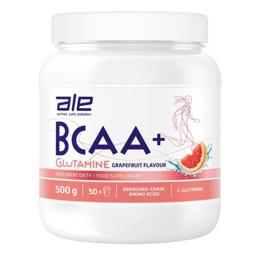 ALE BCAA + Glutamine Grapefruit Flavour, powder, grapefruit flavour, 500 g