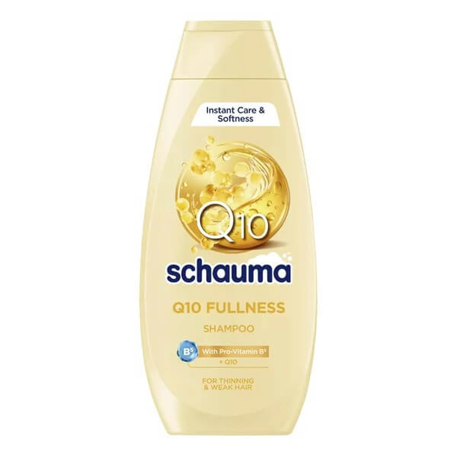 Schauma Q10 Plenitud, champú para cabello fino, 400 ml