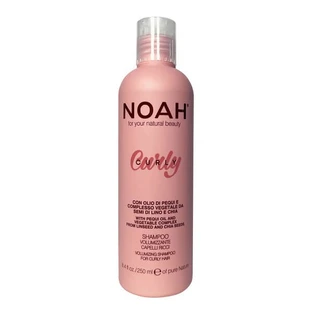 NOAH Curly Volumizing Shampoo, champú voluminizador para cabello rizado, 250 ml
