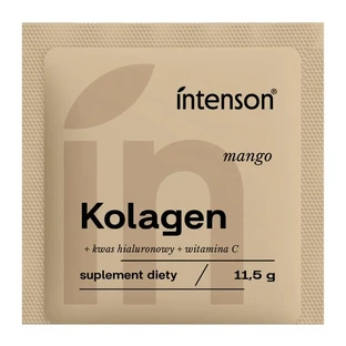 Intenson Collagen + hyaluronic acid + vitamin C, powder, mango flavor, 11.5 g
