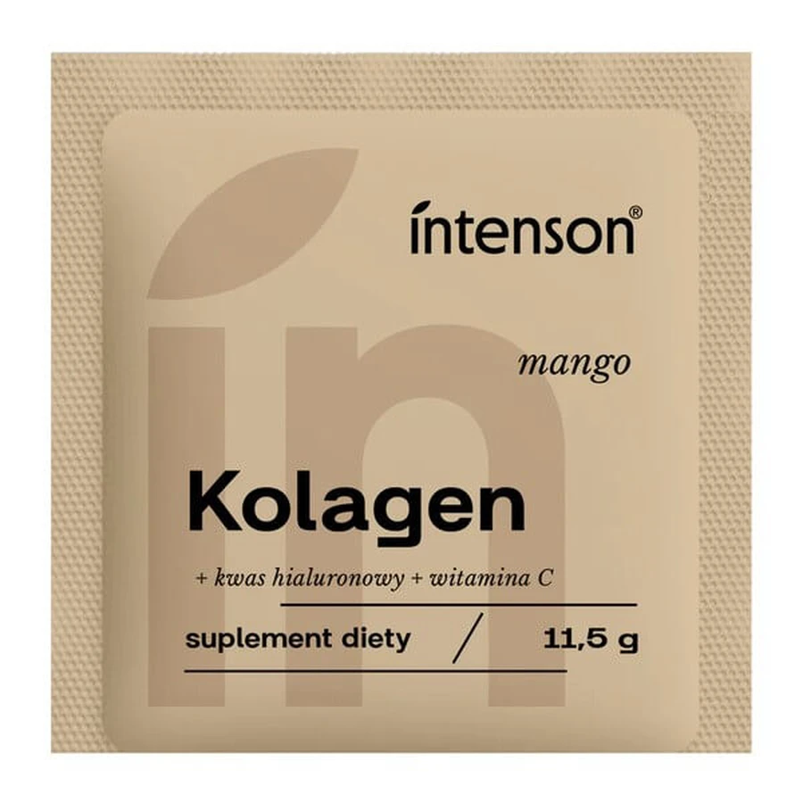 Intenson Collagen + hyaluronic acid + vitamin C, powder, mango flavor, 11.5 g