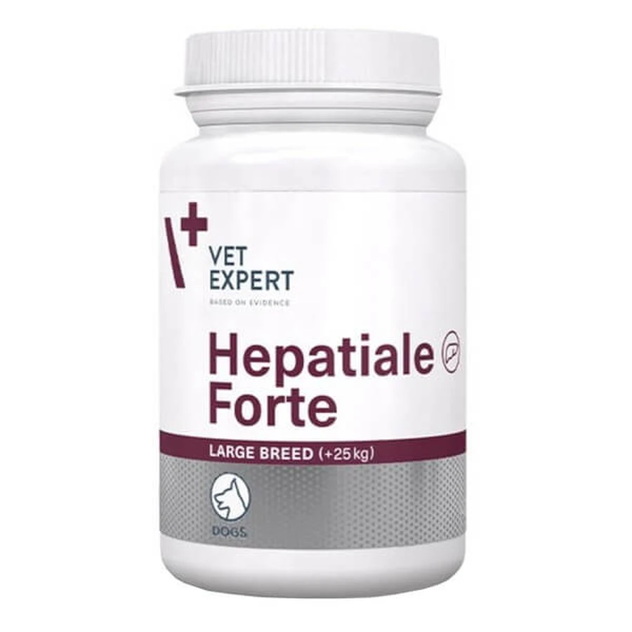 Vet Expert Hepatiale Forte Large Breed (+25 kg), Unterstützung der Leberfunktion für Hunde großer Rassen, Tabletten, 40 Stück.